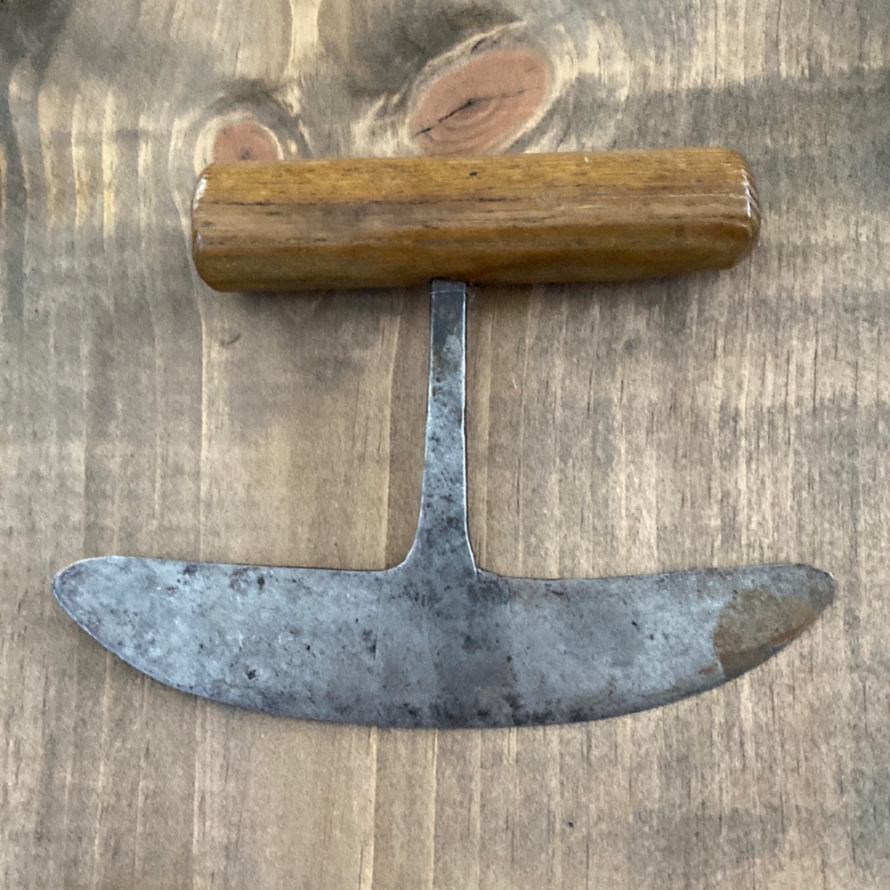 Primitive vintage hand forged chopper/mincer